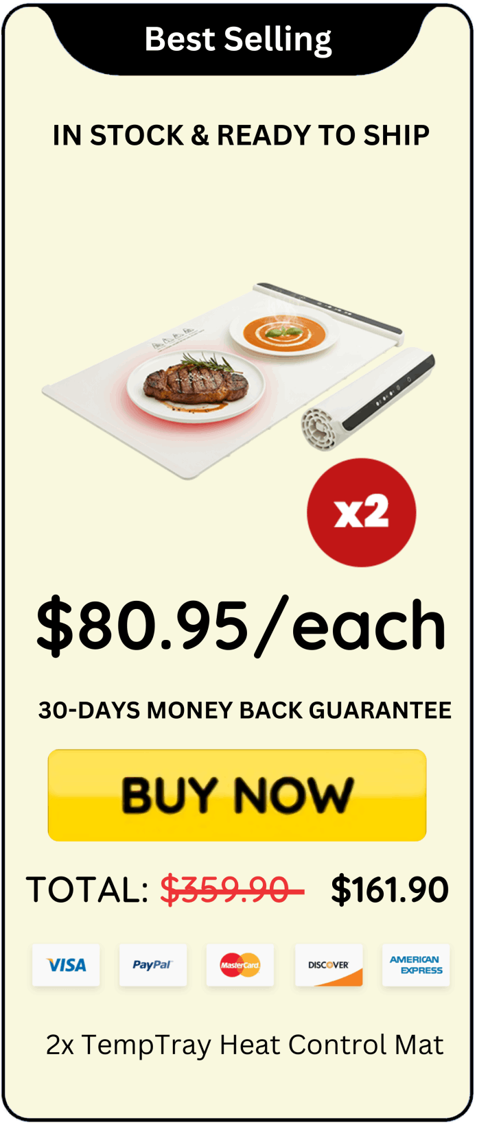 TempTray Heat Control Mat offer price 